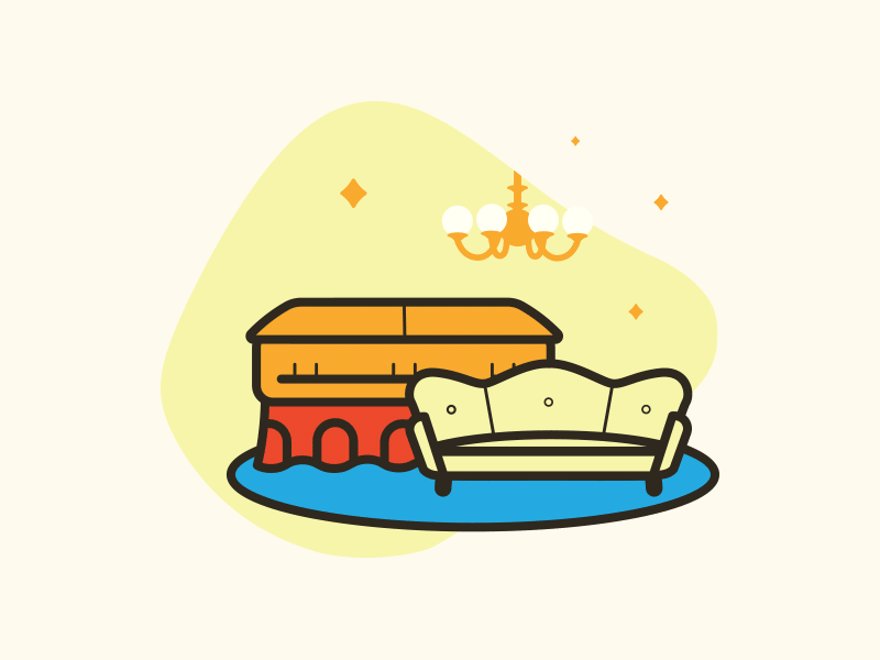 2017 Lyric Show Artwork #1 – Fun Home broadway coffin couch drama illustration musical oklahoma play show stage theatre
