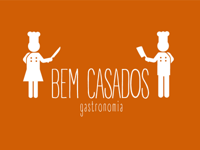 Gastronomic Couple brand gastronomy gourmet logo mark wedding