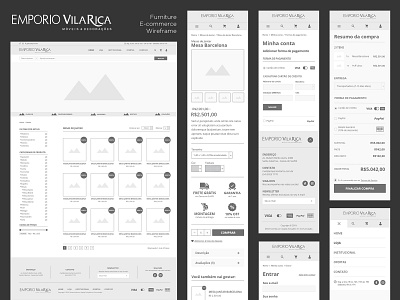 Furniture B2B E-commerce Wireframes ia information architecture ui design user experience ux design wireframe