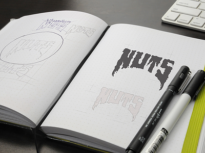 NUTS Logo branding design identity logo skateboard typography