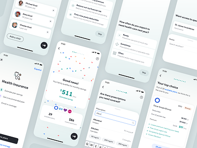 Health Insurance android app catch enrollment freelance health health insurance healthcare insurance ios mobile native onboarding product design search ui user experience ux