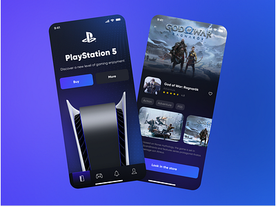 PlayStaition5 concept mobile app