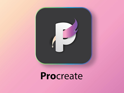 Procreate icon redesign app branding design flat getcreativewithprocreate icon logo minimal procreate procreateredesign