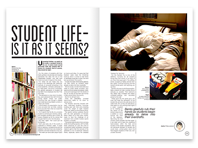 Student Life Spread editorial editorial design editorial layout graphic graphic design graphicdesign illustrator indesign photography photoshop