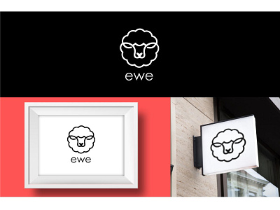 Ewe clothing logo design design flat icon illustration illustrator logo minimal vector web