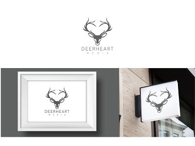 Deer Heart Media design flat graphic design icon illustration illustrator logo minimal vector web