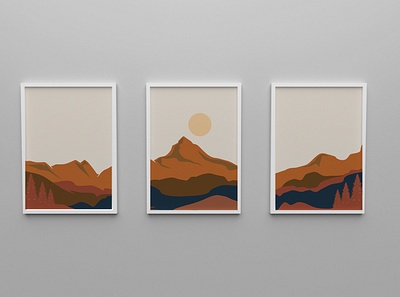 Mountain Wallpaper Poster canvas design illustration mountains poster design