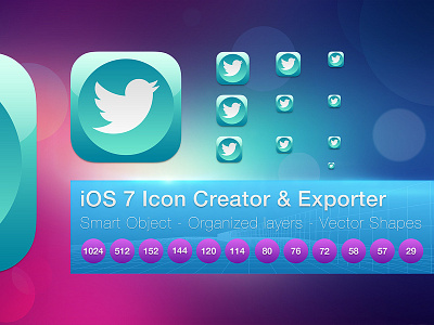 iOS 7 Flat Icon Creator and Exporter