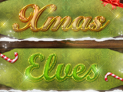Christmas Photoshop Styles V3 - Text Effects add ons christmas effects grinch holidays layer photoshop resources styles text v3 xmas