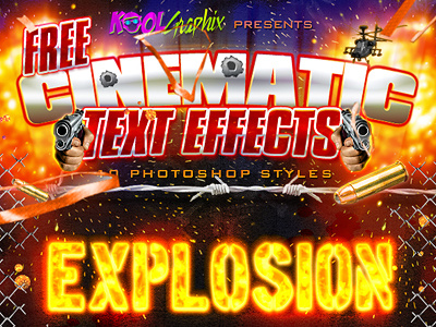 FREE Cinematic Text Effects - Photoshop Styles free cinematic text effects photoshop styles resources graphic design add-ons download premium