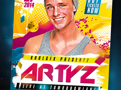 Elektro Music Party Flyer Template electro party flyer template psd download print graphic design dj music event