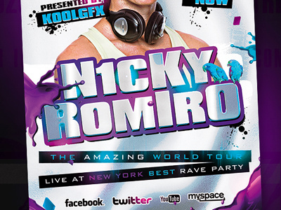 Tech-House Party Flyer Template