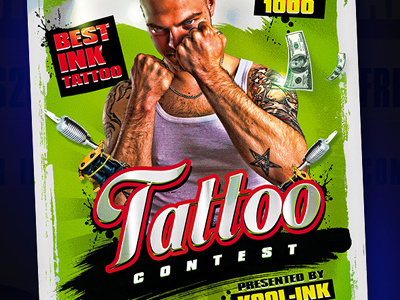 Best Contest Tattoo Flyer Template