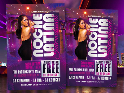 Latin Night - Noche Latina Club Party Flyer Template