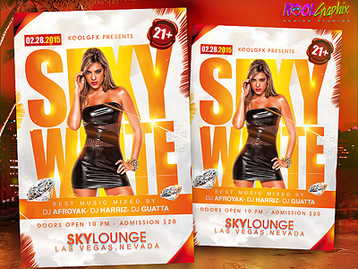 Sexy White Party Flyer Template black party design download flyer free graphic photoshop poster sexy template white