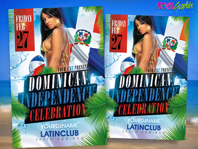 Dominican Independence Party Flyer celebration design dominican flyer free graphic independence party photoshop poster template