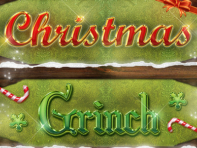 Christmas Photoshop Styles - Text Effects