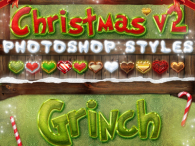 Christmas Photoshop Styles V2 - Text Effects by Koolgfx on ...