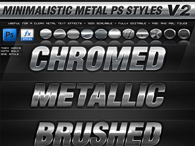 Minimalistic Metal PS Layer Styles V2