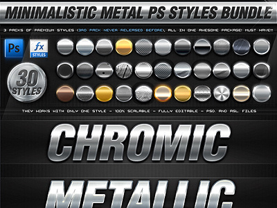 BUNDLE - 30 Minimalistic Metal PS Styles