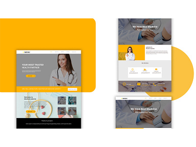 Web site design doctor app design landing page ui uiux design website website design