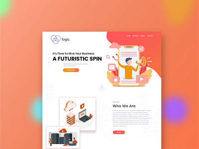 A business agency landing page design