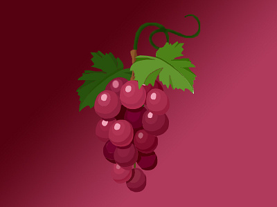 Digital Painting Grape design illustration