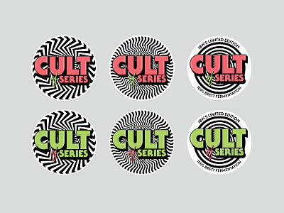 Cult Of Series 80s beer logo punk skate stickers trippy your getting sleepy...