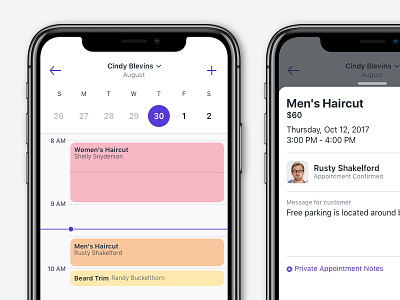 Appointment Booking Concept appointments calendar ui ux