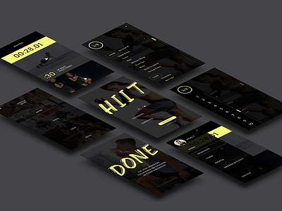 HIIT App Design app design exercise hiit ui ux