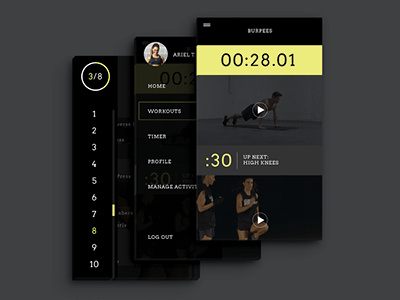 Hiit App Screens