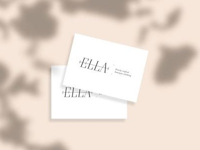 Ella boutique logo branding busines card design logo typography