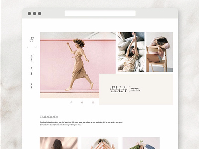 Ella Website boutique logo branding design ui ux