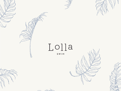 Lolla Logo blue boutique logo branding design logo typography