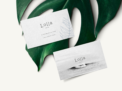 Lolla Swim Business Cards boutique logo branding businesscard design logo typography
