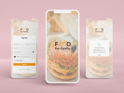 Food Application adobe xd hover mobile application prototype ui ux