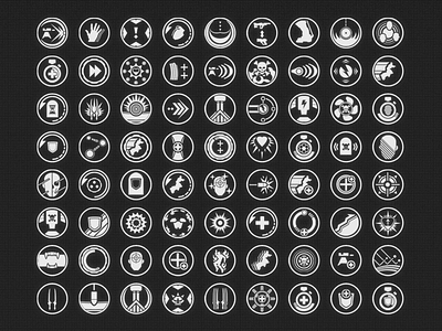 Video Game Perk Icons game icon monochrome perk video