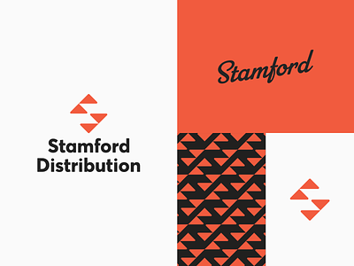 Stamford Distribution Logo brand design distribution idenity logo shipping