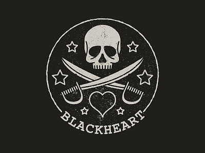 Blackheart band logo skull