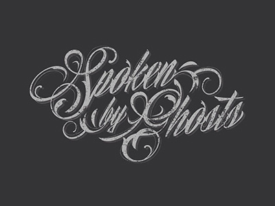 Spoken By Ghosts band logo type typeface