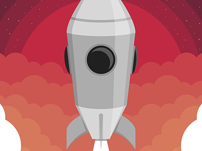 Reckat Shap illustration rocket vector
