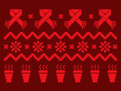 Ugly Christmas Sweater christmas holiday pattern pixel sweater ugly vector