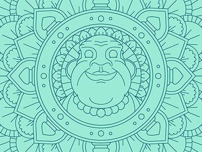Mr. Buddha buddha flower illustration mandala vector