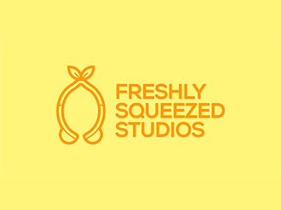 Freshly Squeezed Studios brand headphones identity lemon logo