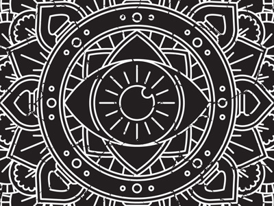 Garden Arm band eye illustration mandala music vector