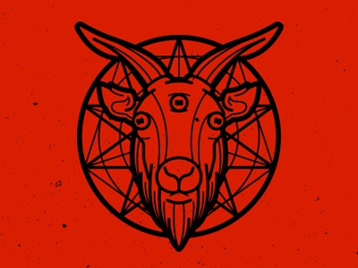 Goat goat illustration line art satanic vector