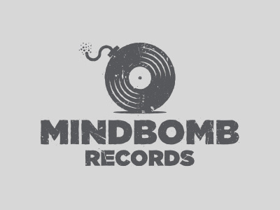 Mindbomb bomb brand identity logo record vinyl