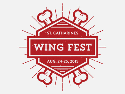 St. Catharines Wing Fest wings chicken wings festival branding food logo identity