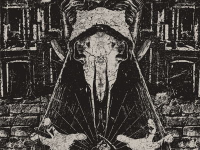Demon City album art art band layout music packaging skull texture