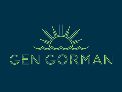 Gen Gorman Logo waves sun musician music band brand identity logo